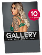 Pin-up-kalender Soft Gallery Girls 2025 - Pakke med 10 stk.