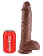 Dildo ”King Cock 10 Zoll Balls”, 27 cm, med testikel