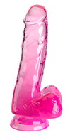 Naturlig dildo "6"-Cock with Balls" med sugefod