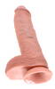 Dildo ”King Cock 10 Zoll Balls”, 27 cm, med testikel