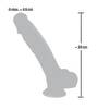 Naturdildo Medical Silicone Dildo, 24 cm, med sugekop