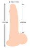 Naturdildo Dildo with moveable Skin med sugekop