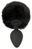 Anal plug „fluffy tail size M“ med pompon af imiteret pels