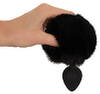 Anal plug „fluffy tail size M“ med pompon af imiteret pels