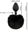 Anal plug „fluffy tail size M“ med pompon af imiteret pels