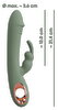 Rabbitvibrator "Slim Rabbit Olive" med 2 motorer