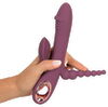 Rabbitvibrator "Slim Triple Plum" med anal stimulator