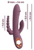 Rabbitvibrator "Slim Triple Plum" med anal stimulator