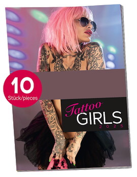 Pin-up-kalender "Tattoo Girls 2025" i stort format