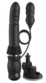 Stødvibrator "Ultimate Silicone Thruster" med aftagelig sugekop