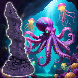 Dildo "Octopus Prime" med sugekop