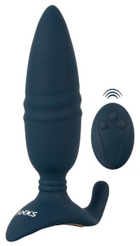"RC Thrusting Butt Plug with Vibration" med 2 x 10 vibrationstilstande og 10 stødhastigheder