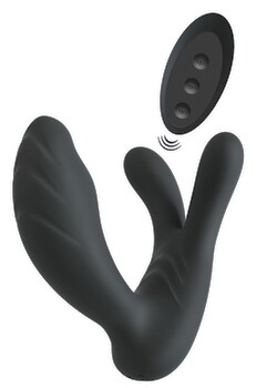 "RC G- & P-punktsvibrator" med klitoris/testikelstimulator