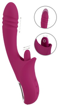 Stødvibrator med vibro-tunge til klitoris