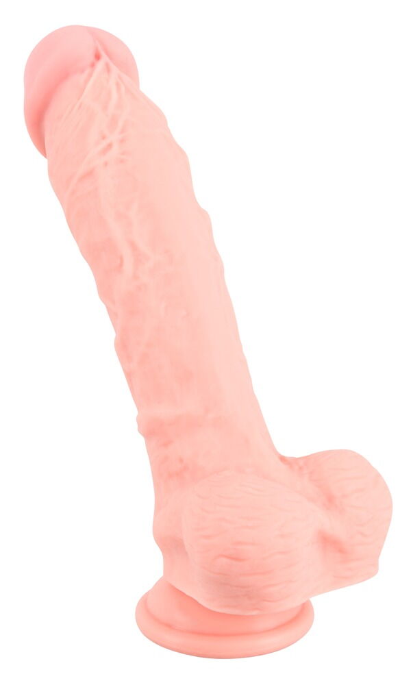 Naturdildo Medical Silicone Dildo, 24 cm, med sugekop