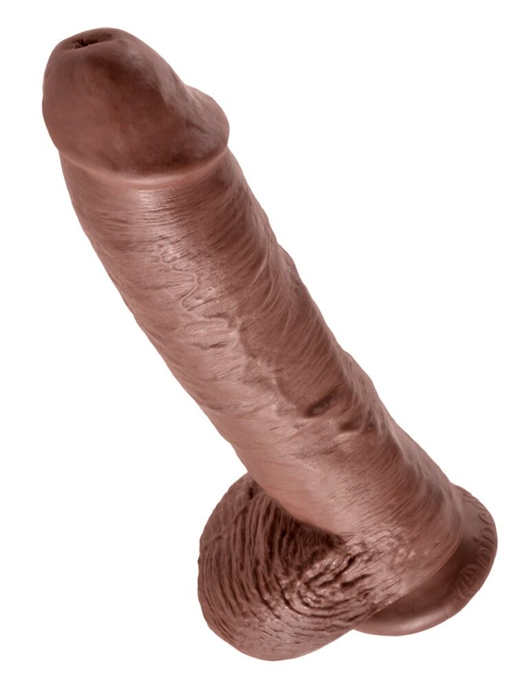 Dildo ”King Cock 10 Zoll Balls”, 27 cm, med testikel