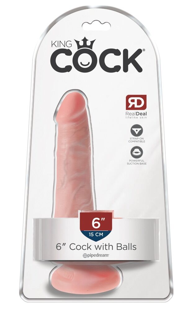 Dildo 6" Cock with Balls 15,2 cm