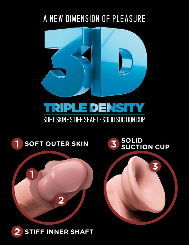 8" Triple Density Cock with Balls