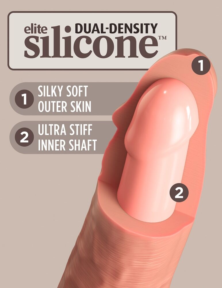 6“ Dual Density Silicone Cock