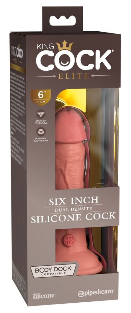 6“ Dual Density Silicone Cock