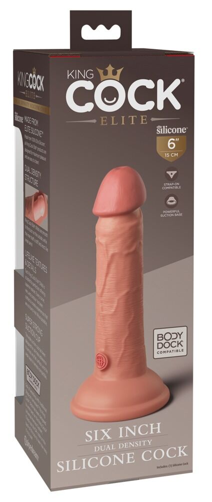 6“ Dual Density Silicone Cock