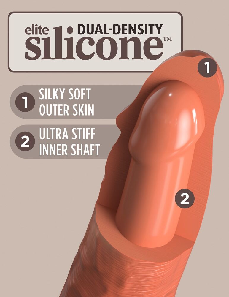 8“ Dual Density Silicone Cock