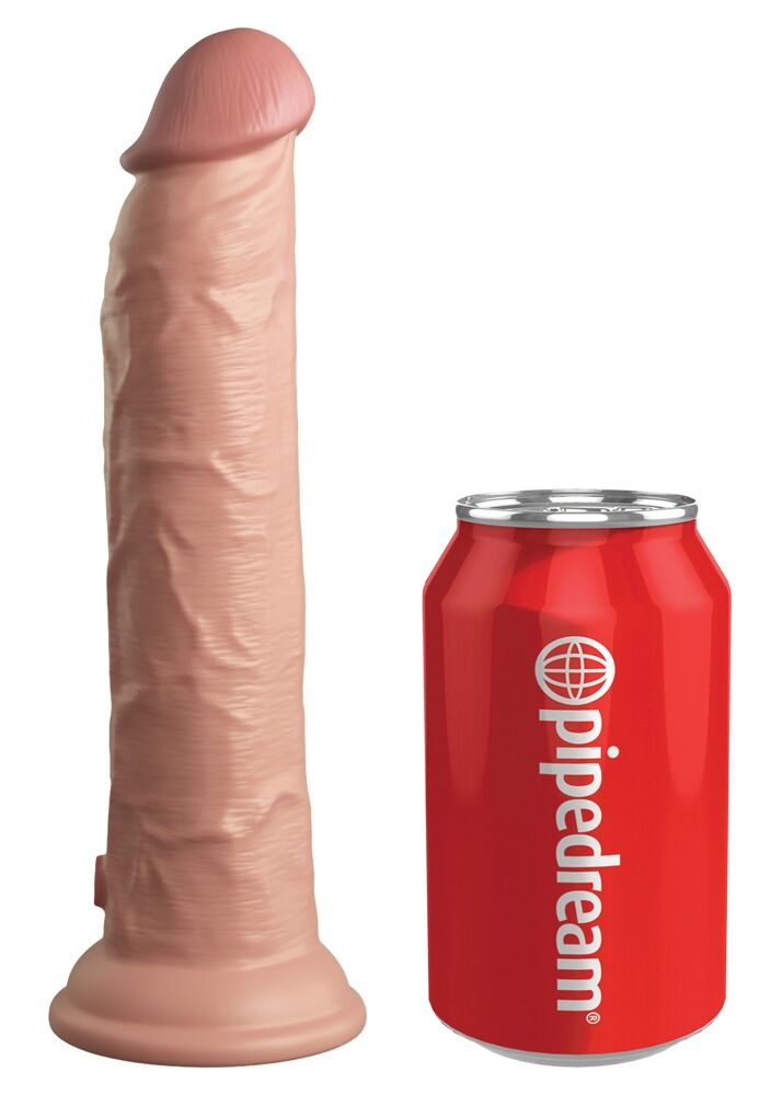 9“ Vibrating + Dual Density Silicone Cock with Remote