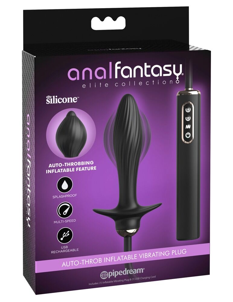 Analvibrator Auto-Throb Inflatable Vibrating Plug