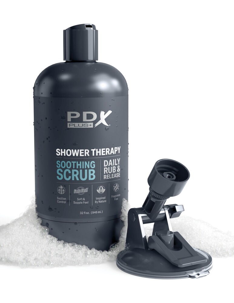 "Shower Therapy Soothing Scrub"-masturbator med aftagelig sugebase