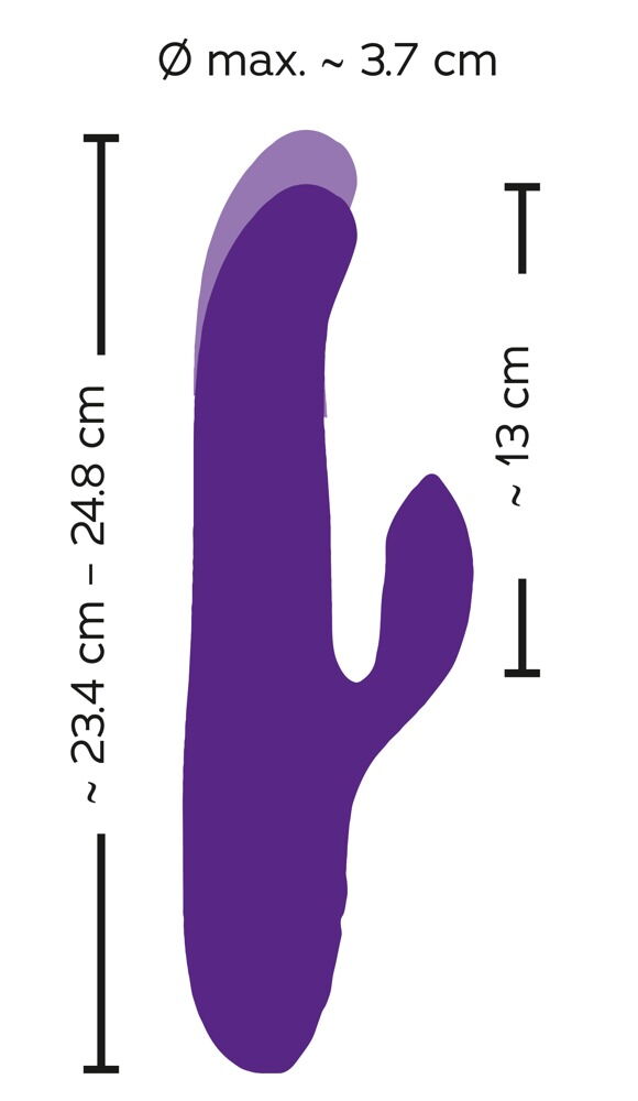 Stødende og roterende vibrator