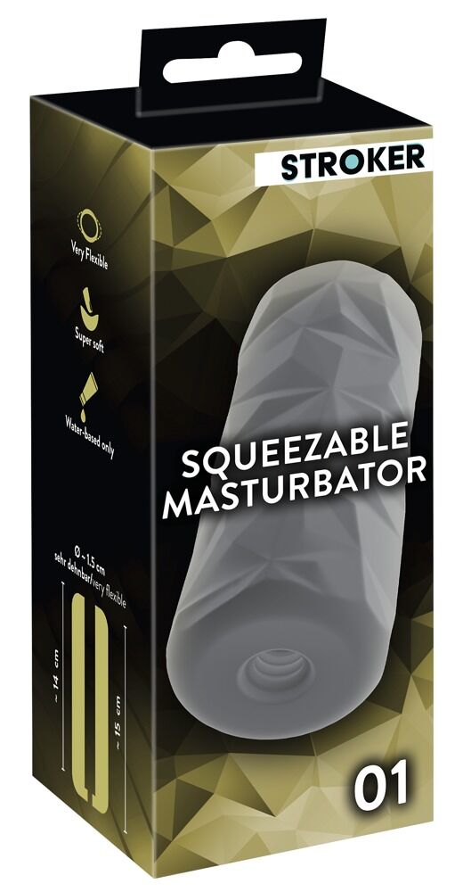 Squeezable Masturbator med massagestruktur