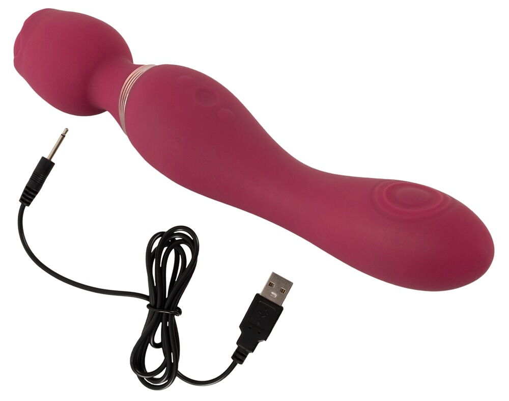 Massagestav "Thumping Wand Vibrator" med indstikbart skaft