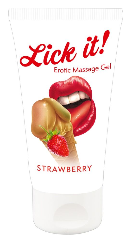 Gel Erotic Massage Gel Strawberry med jordbær aroma