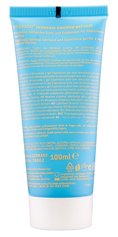 Intimgel "Cooling Gel Soft", vandbaseret