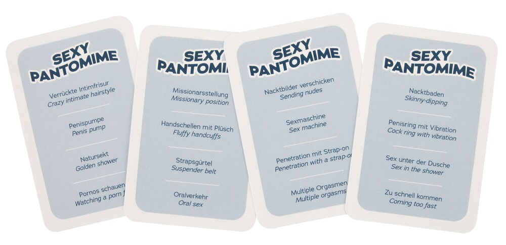 Gættespil "Sexy Pantomime" for mindst 2 spillere