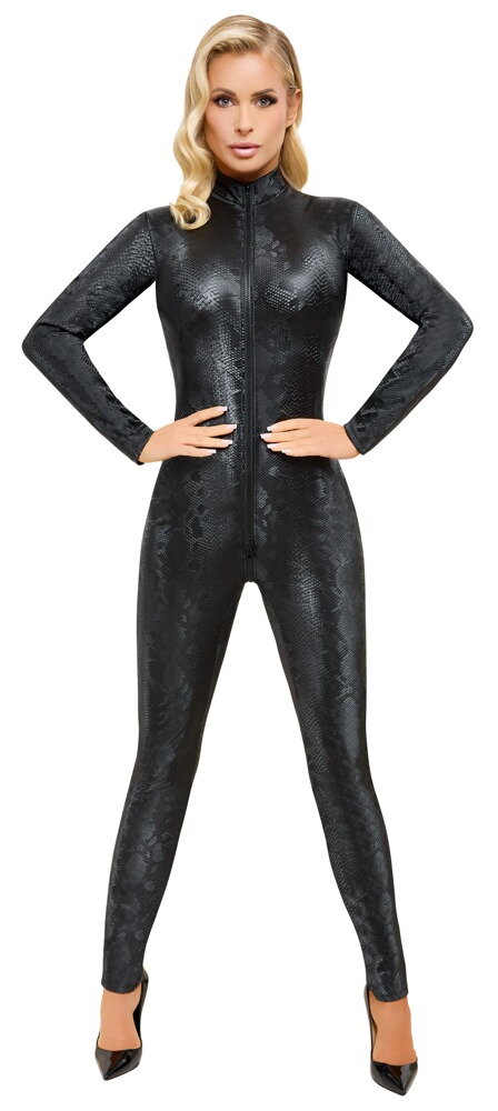 Catsuit i slangeskindslook