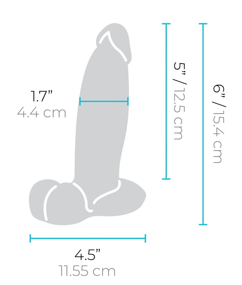 Naturdildo "slipskin girthy" med sugekop