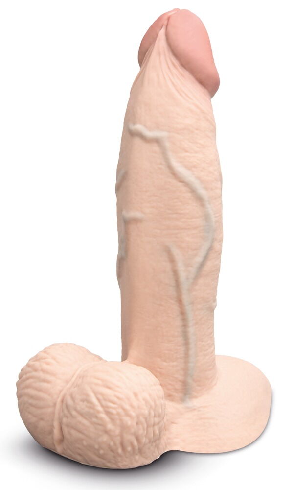 Naturdildo "slipskin girthy" med sugekop