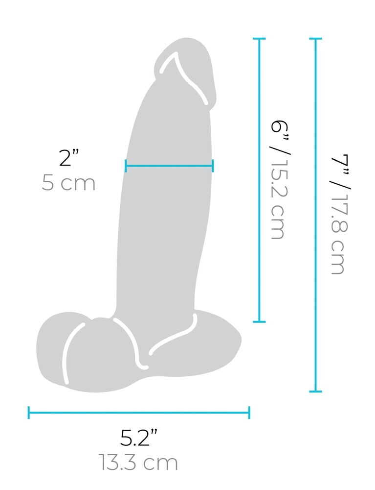 Naturdildo "slipskin girthy" med sugekop