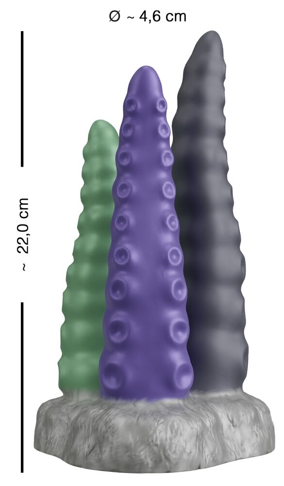 Dildo "Triple Tentacle" med sugekop