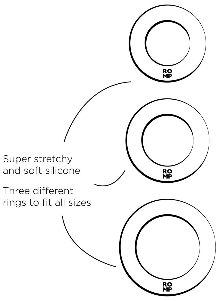 3-dels "Remix Trio" cockring-sæt i silikone