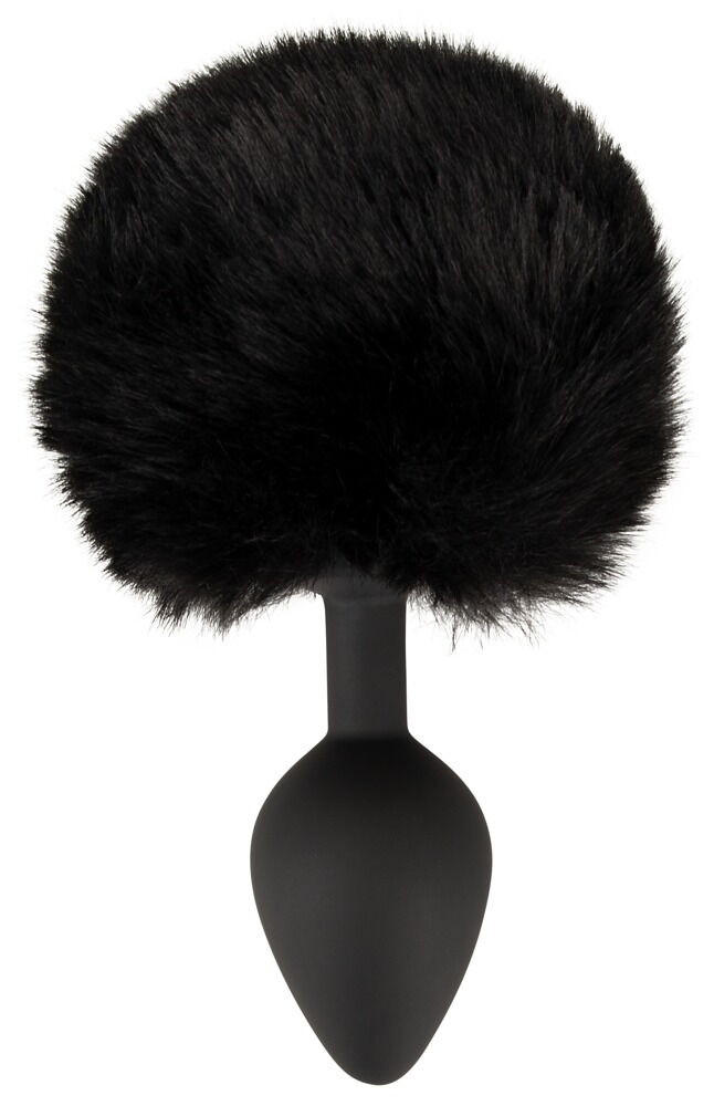 Anal plug „fluffy tail size M“ med pompon af imiteret pels