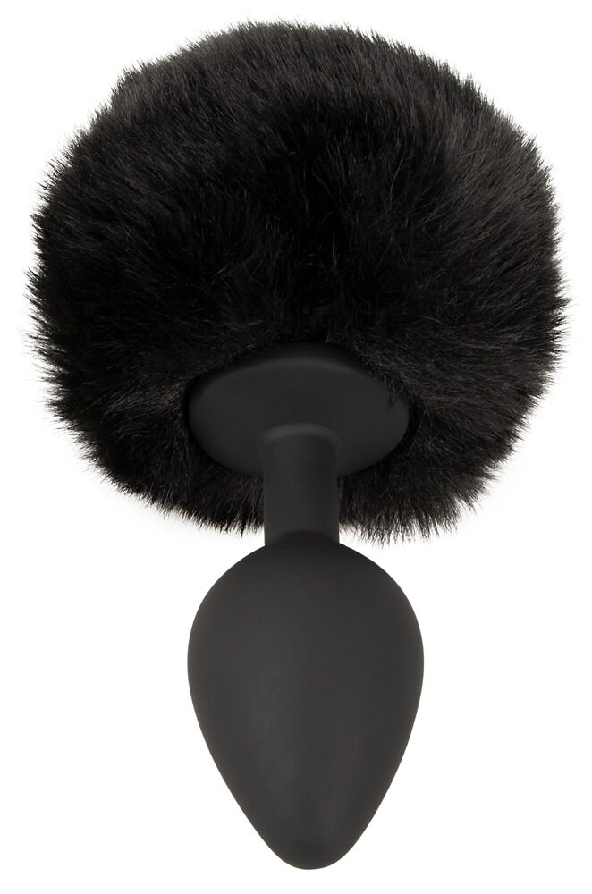 Anal plug „fluffy tail size M“ med pompon af imiteret pels