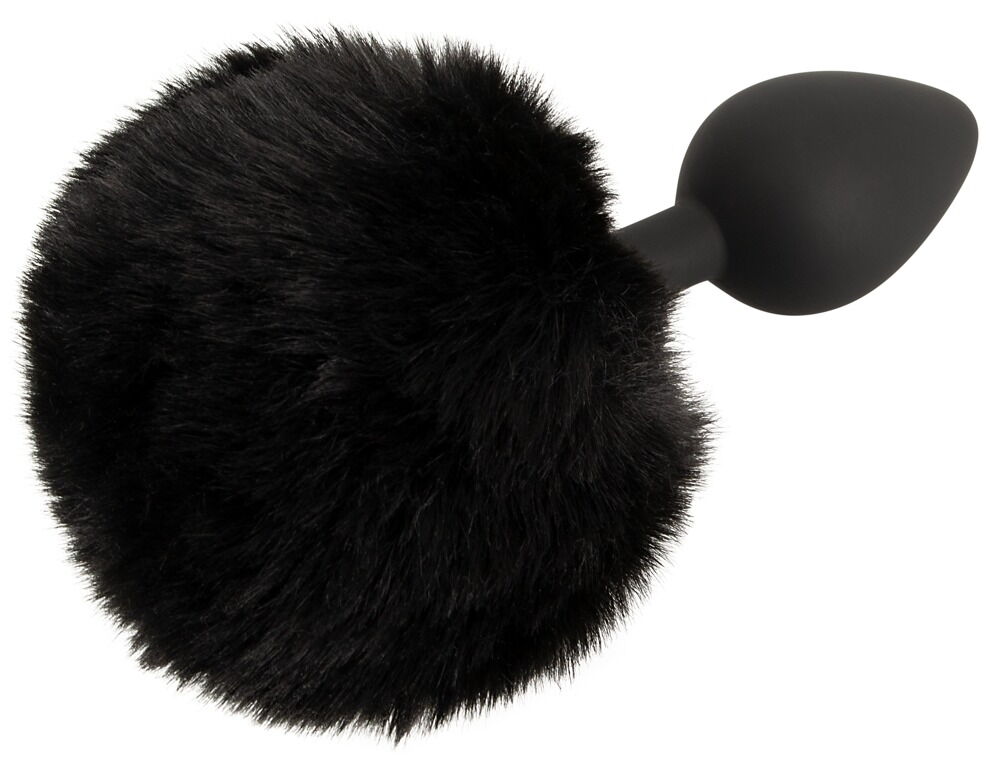 Anal plug „fluffy tail size M“ med pompon af imiteret pels