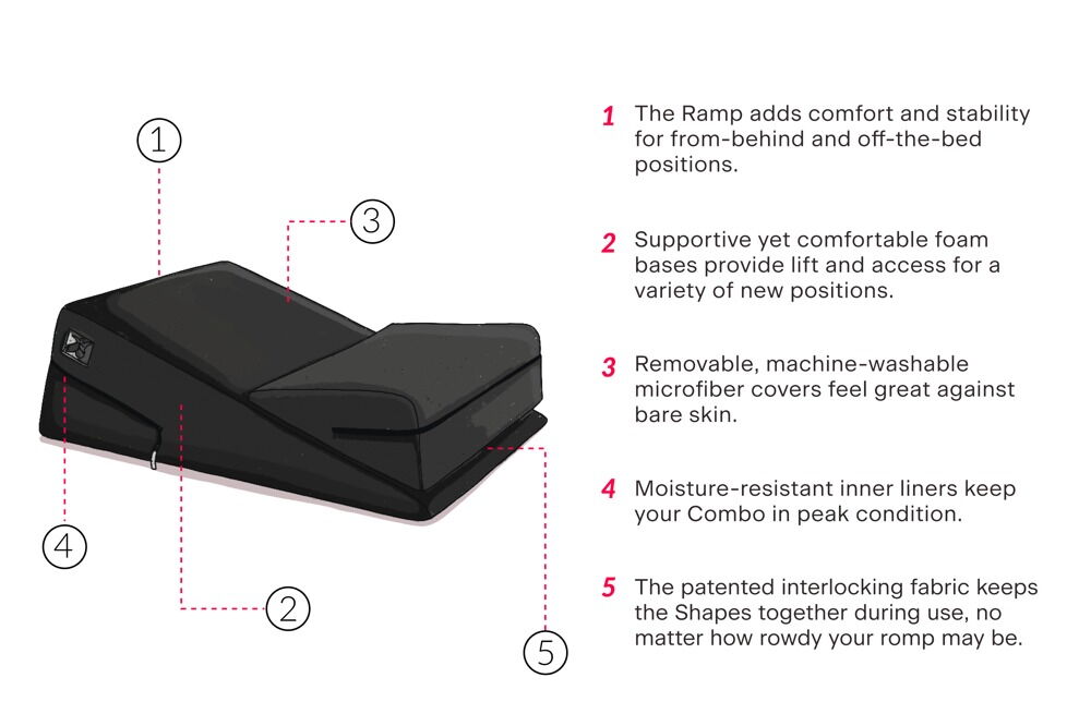 Kærlighedspude sæt „Wedge/Ramp Combo“, 2-delt