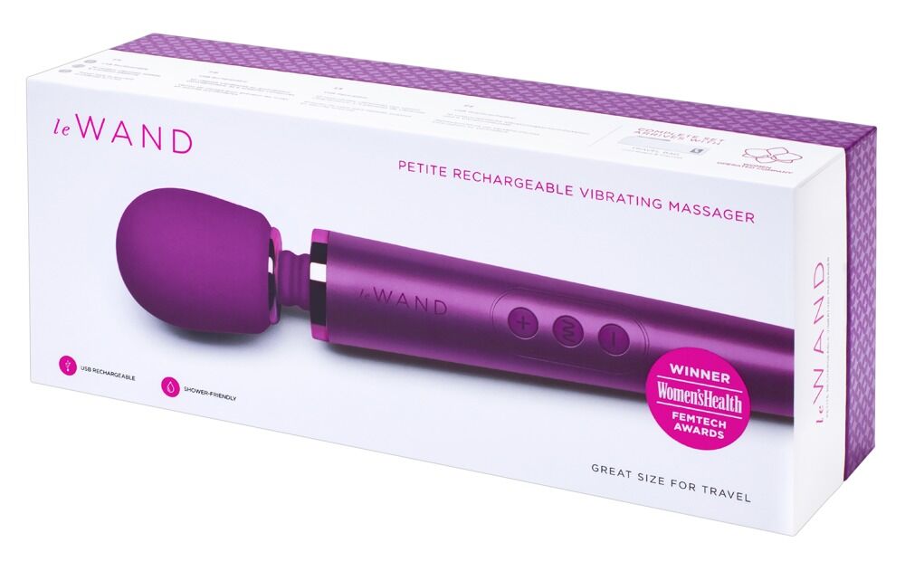 Massagestav "le Wand Petite" med 6 vibrationstilstande i 10 hastigheder