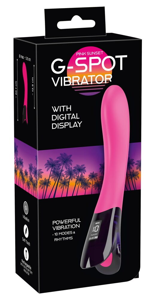 Vibrator „Pink Sunset G-Spot“ med digitalt display