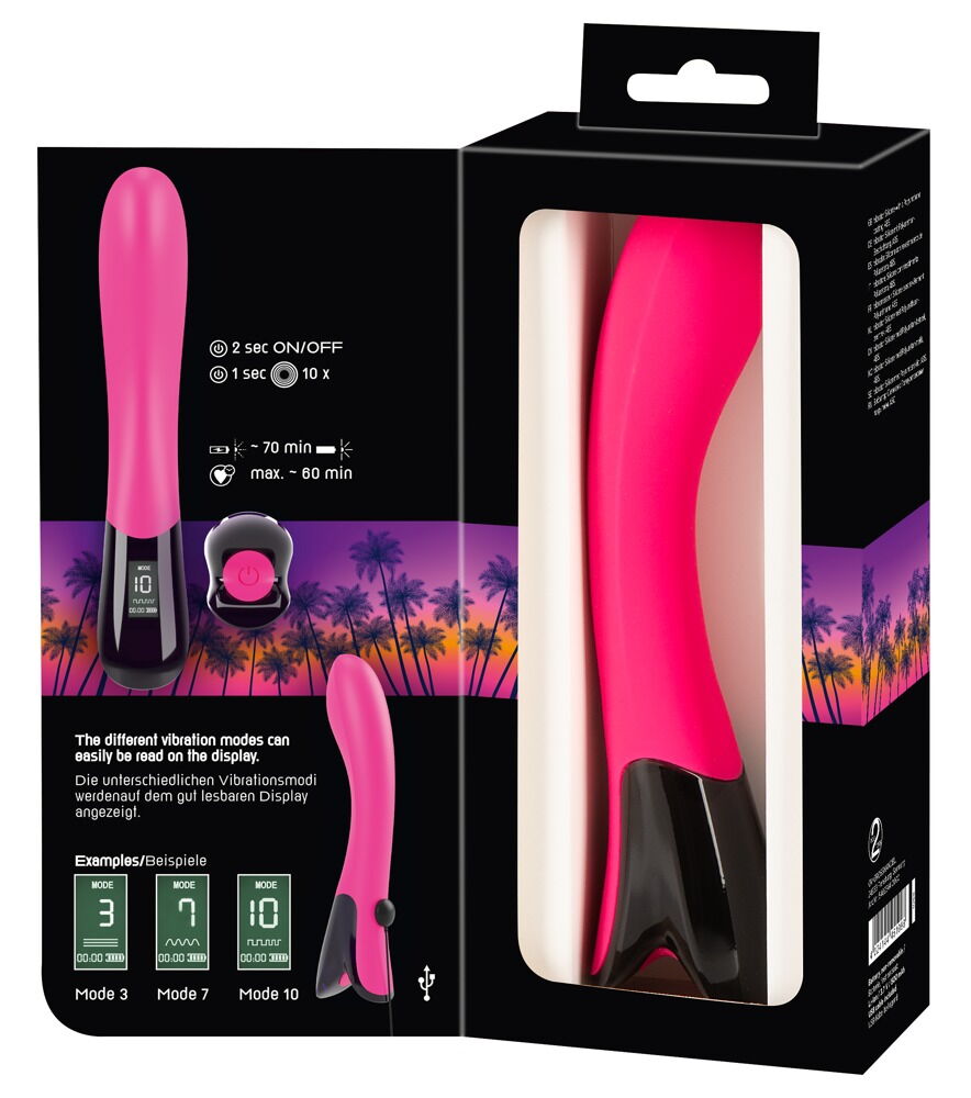 Vibrator „Pink Sunset G-Spot“ med digitalt display