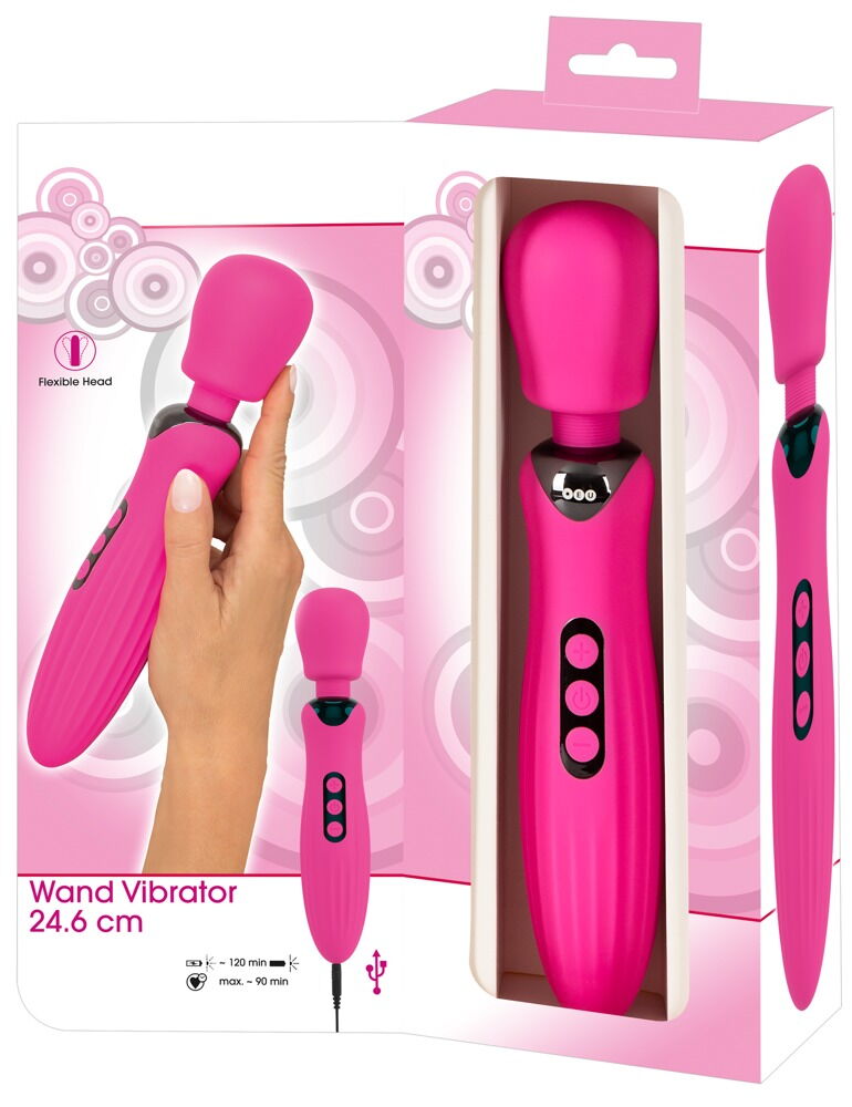 Massagestav "Wand-Vibrator" med bevægeligt massagehoved