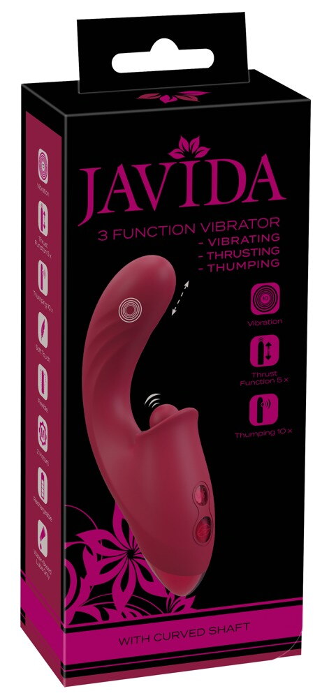 Stødvibrator med bankende klitorisstimulator